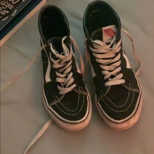 black and white high top vans